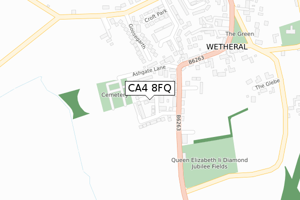 CA4 8FQ map - large scale - OS Open Zoomstack (Ordnance Survey)