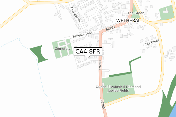 CA4 8FR map - large scale - OS Open Zoomstack (Ordnance Survey)