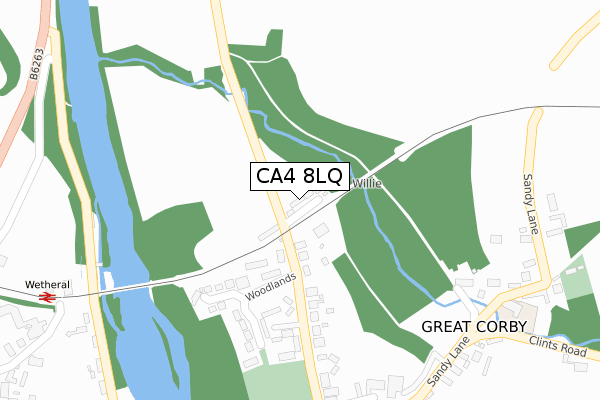 CA4 8LQ map - large scale - OS Open Zoomstack (Ordnance Survey)