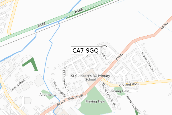 CA7 9GQ map - large scale - OS Open Zoomstack (Ordnance Survey) CA7 9GQ map - large scale - OS Open Zoomstack (Ordnance Survey)