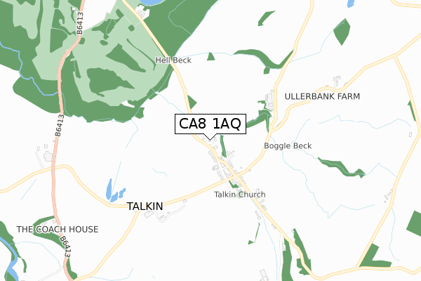 CA8 1AQ map - small scale - OS Open Zoomstack (Ordnance Survey)