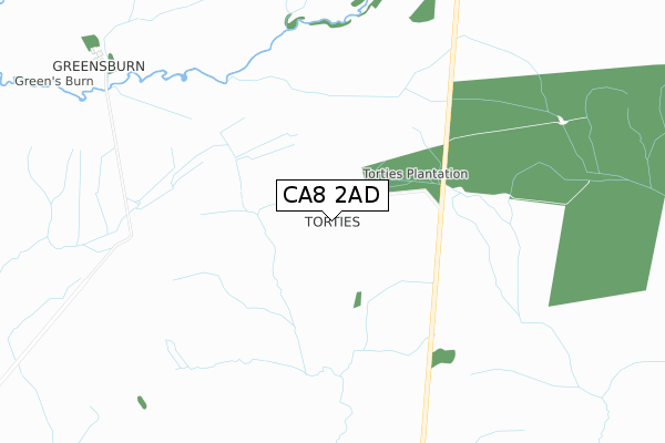 CA8 2AD map - small scale - OS Open Zoomstack (Ordnance Survey)