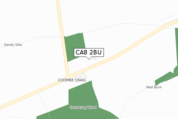 CA8 2BU map - large scale - OS Open Zoomstack (Ordnance Survey)