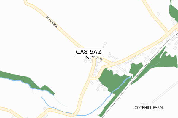 CA8 9AZ map - large scale - OS Open Zoomstack (Ordnance Survey)
