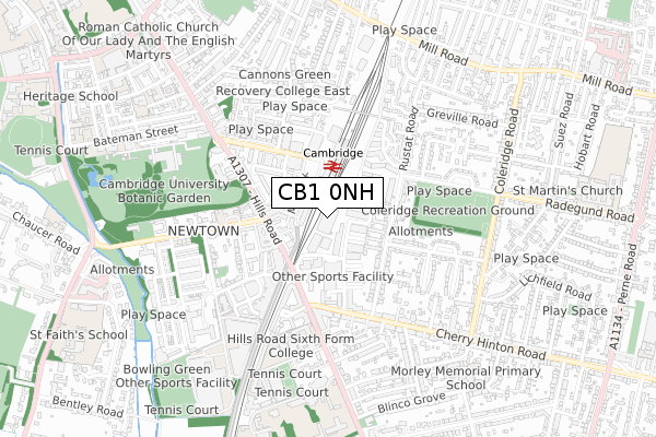 CB1 0NH map - small scale - OS Open Zoomstack (Ordnance Survey) CB1 0NH map - small scale - OS Open Zoomstack (Ordnance Survey)