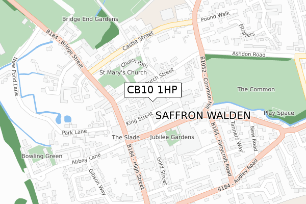 CB10 1HP map - large scale - OS Open Zoomstack (Ordnance Survey)