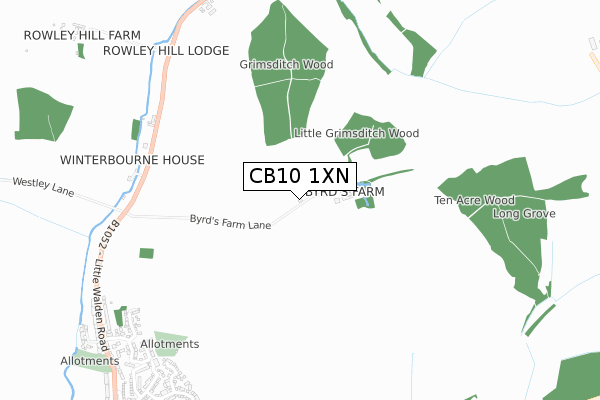 CB10 1XN map - small scale - OS Open Zoomstack (Ordnance Survey) CB10 1XN map - small scale - OS Open Zoomstack (Ordnance Survey)