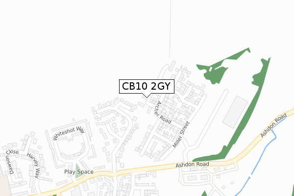 CB10 2GY map - large scale - OS Open Zoomstack (Ordnance Survey)