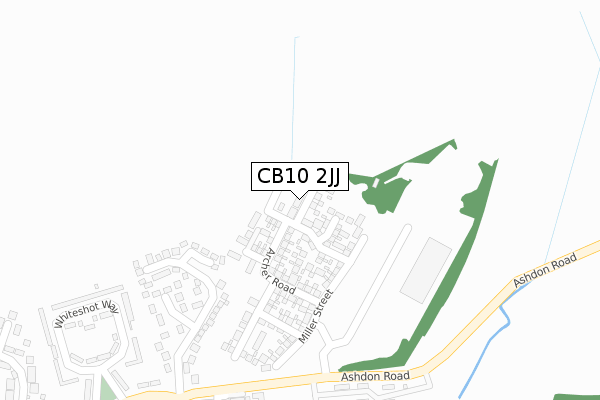 CB10 2JJ map - large scale - OS Open Zoomstack (Ordnance Survey)