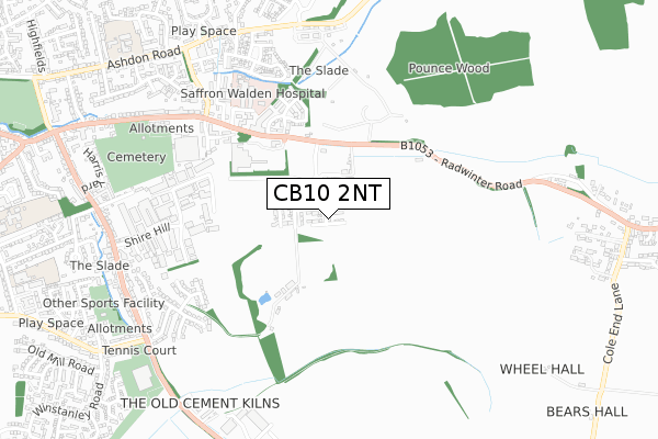 CB10 2NT map - small scale - OS Open Zoomstack (Ordnance Survey)