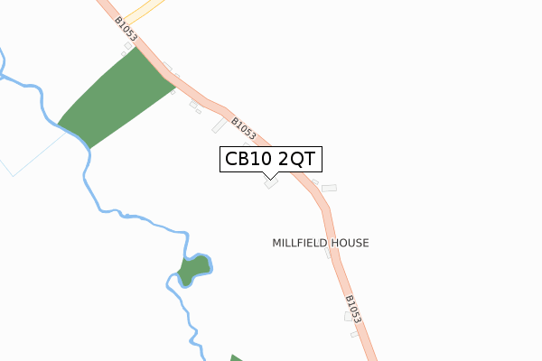 CB10 2QT map - large scale - OS Open Zoomstack (Ordnance Survey)