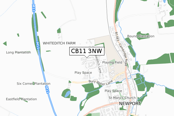 CB11 3NW map - small scale - OS Open Zoomstack (Ordnance Survey) CB11 3NW map - small scale - OS Open Zoomstack (Ordnance Survey)