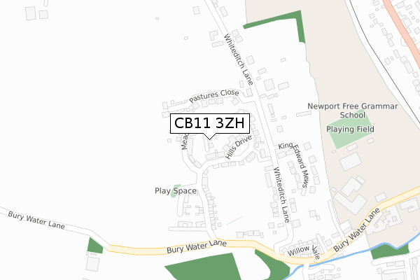 CB11 3ZH map - large scale - OS Open Zoomstack (Ordnance Survey) CB11 3ZH map - large scale - OS Open Zoomstack (Ordnance Survey)