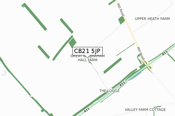 CB21 5JP map - small scale - OS Open Zoomstack (Ordnance Survey) CB21 5JP map - small scale - OS Open Zoomstack (Ordnance Survey)