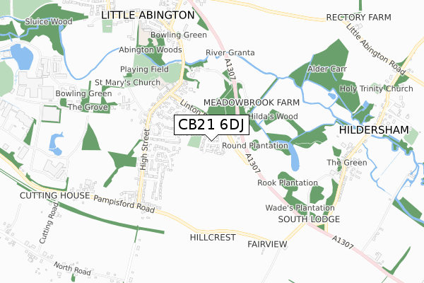CB21 6DJ map - small scale - OS Open Zoomstack (Ordnance Survey) CB21 6DJ map - small scale - OS Open Zoomstack (Ordnance Survey)