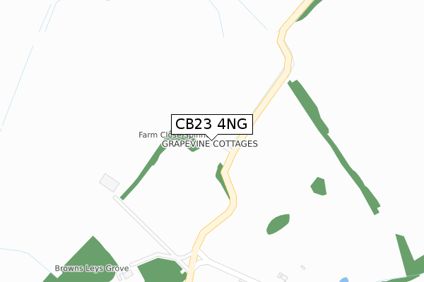 CB23 4NG map - large scale - OS Open Zoomstack (Ordnance Survey)