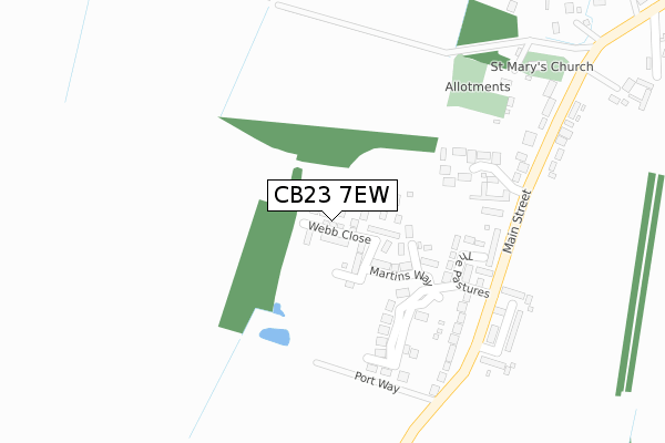 CB23 7EW map - large scale - OS Open Zoomstack (Ordnance Survey) CB23 7EW map - large scale - OS Open Zoomstack (Ordnance Survey)