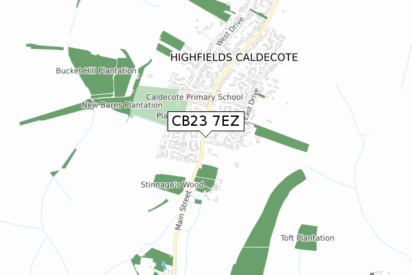 CB23 7EZ map - small scale - OS Open Zoomstack (Ordnance Survey) CB23 7EZ map - small scale - OS Open Zoomstack (Ordnance Survey)