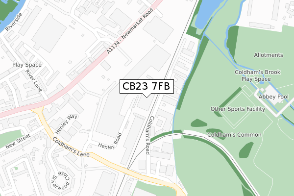 CB23 7FB map - large scale - OS Open Zoomstack (Ordnance Survey) CB23 7FB map - large scale - OS Open Zoomstack (Ordnance Survey)
