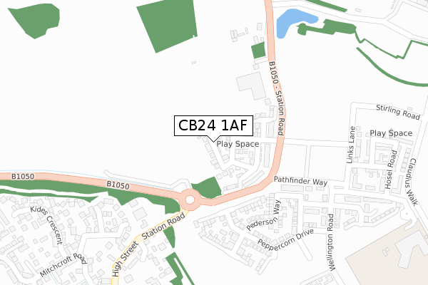 CB24 1AF map - large scale - OS Open Zoomstack (Ordnance Survey) CB24 1AF map - large scale - OS Open Zoomstack (Ordnance Survey)