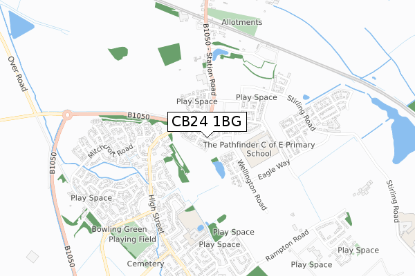 CB24 1BG map - small scale - OS Open Zoomstack (Ordnance Survey) CB24 1BG map - small scale - OS Open Zoomstack (Ordnance Survey)
