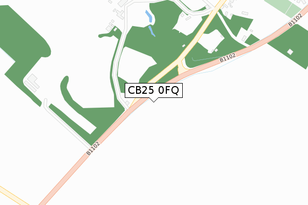 CB25 0FQ map - large scale - OS Open Zoomstack (Ordnance Survey)