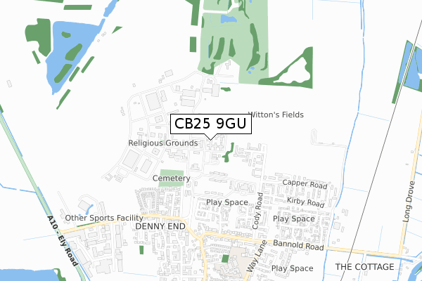 CB25 9GU map - small scale - OS Open Zoomstack (Ordnance Survey) CB25 9GU map - small scale - OS Open Zoomstack (Ordnance Survey)
