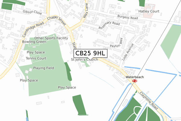 CB25 9HL map - large scale - OS Open Zoomstack (Ordnance Survey) CB25 9HL map - large scale - OS Open Zoomstack (Ordnance Survey)