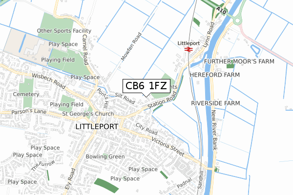CB6 1FZ map - small scale - OS Open Zoomstack (Ordnance Survey) CB6 1FZ map - small scale - OS Open Zoomstack (Ordnance Survey)