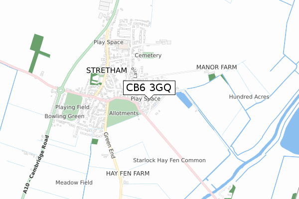CB6 3GQ map - small scale - OS Open Zoomstack (Ordnance Survey) CB6 3GQ map - small scale - OS Open Zoomstack (Ordnance Survey)