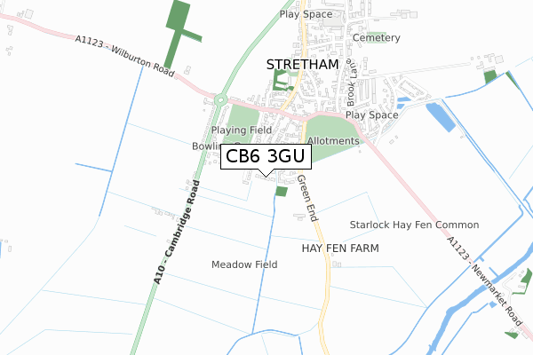 CB6 3GU map - small scale - OS Open Zoomstack (Ordnance Survey) CB6 3GU map - small scale - OS Open Zoomstack (Ordnance Survey)