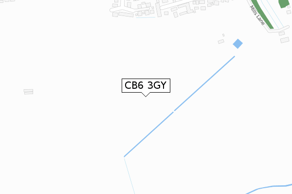 CB6 3GY map - large scale - OS Open Zoomstack (Ordnance Survey)