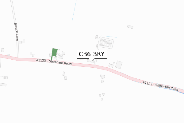CB6 3RY map - large scale - OS Open Zoomstack (Ordnance Survey)