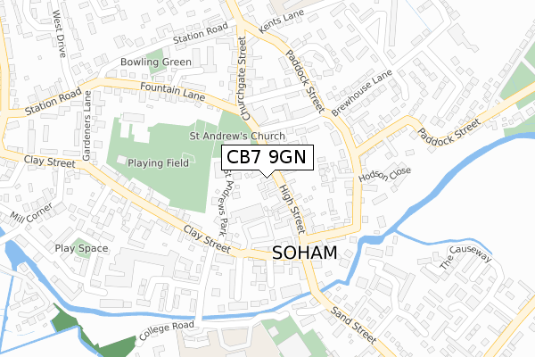 CB7 9GN map - large scale - OS Open Zoomstack (Ordnance Survey) CB7 9GN map - large scale - OS Open Zoomstack (Ordnance Survey)