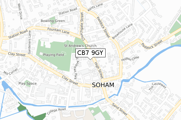 CB7 9GY map - large scale - OS Open Zoomstack (Ordnance Survey) CB7 9GY map - large scale - OS Open Zoomstack (Ordnance Survey)