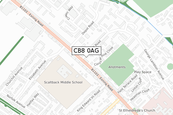 CB8 0AG map - large scale - OS Open Zoomstack (Ordnance Survey) CB8 0AG map - large scale - OS Open Zoomstack (Ordnance Survey)