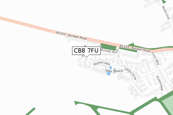 CB8 7FU map - large scale - OS Open Zoomstack (Ordnance Survey) CB8 7FU map - large scale - OS Open Zoomstack (Ordnance Survey)