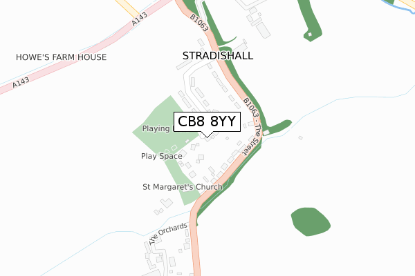 CB8 8YY map - large scale - OS Open Zoomstack (Ordnance Survey) CB8 8YY map - large scale - OS Open Zoomstack (Ordnance Survey)