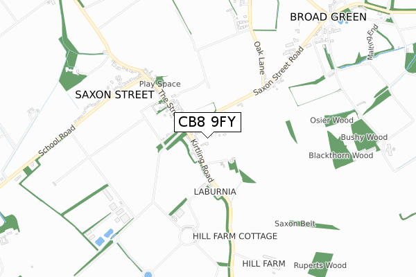 CB8 9FY map - small scale - OS Open Zoomstack (Ordnance Survey) CB8 9FY map - small scale - OS Open Zoomstack (Ordnance Survey)