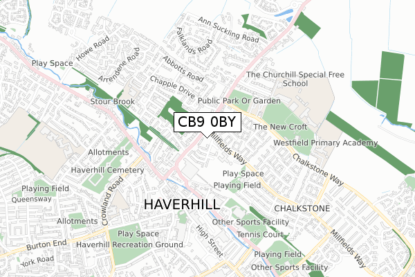 CB9 0BY map - small scale - OS Open Zoomstack (Ordnance Survey) CB9 0BY map - small scale - OS Open Zoomstack (Ordnance Survey)