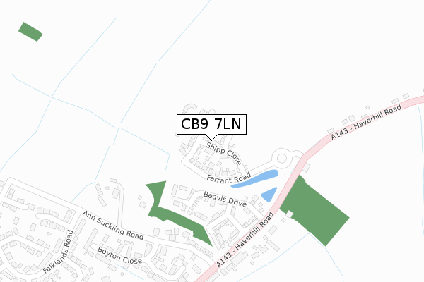 CB9 7LN map - large scale - OS Open Zoomstack (Ordnance Survey) CB9 7LN map - large scale - OS Open Zoomstack (Ordnance Survey)