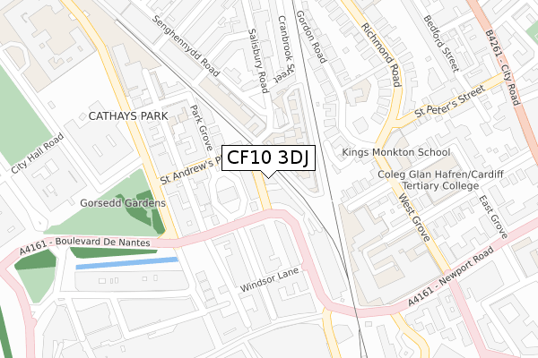 CF10 3DJ map - large scale - OS Open Zoomstack (Ordnance Survey) CF10 3DJ map - large scale - OS Open Zoomstack (Ordnance Survey)