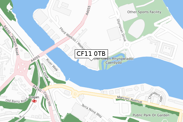 CF11 0TB map - large scale - OS Open Zoomstack (Ordnance Survey) CF11 0TB map - large scale - OS Open Zoomstack (Ordnance Survey)