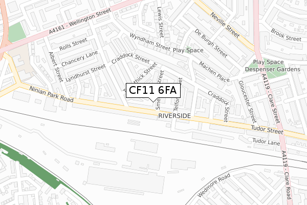 CF11 6FA map - large scale - OS Open Zoomstack (Ordnance Survey) CF11 6FA map - large scale - OS Open Zoomstack (Ordnance Survey)