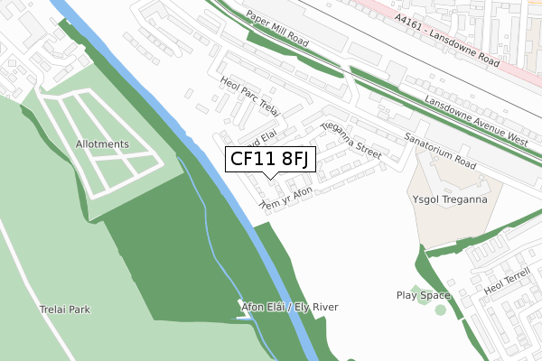 CF11 8FJ map - large scale - OS Open Zoomstack (Ordnance Survey) CF11 8FJ map - large scale - OS Open Zoomstack (Ordnance Survey)