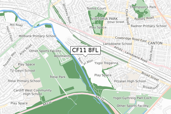 CF11 8FL map - small scale - OS Open Zoomstack (Ordnance Survey) CF11 8FL map - small scale - OS Open Zoomstack (Ordnance Survey)