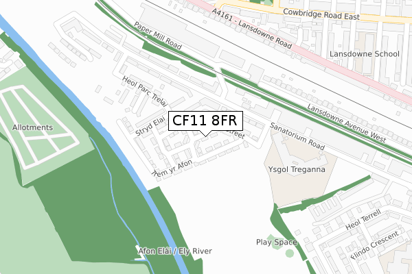 CF11 8FR map - large scale - OS Open Zoomstack (Ordnance Survey) CF11 8FR map - large scale - OS Open Zoomstack (Ordnance Survey)
