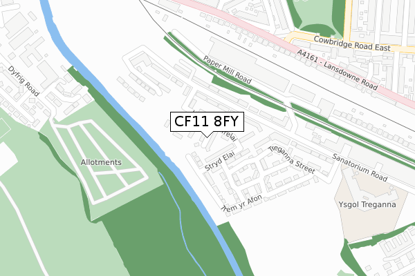 CF11 8FY map - large scale - OS Open Zoomstack (Ordnance Survey) CF11 8FY map - large scale - OS Open Zoomstack (Ordnance Survey)