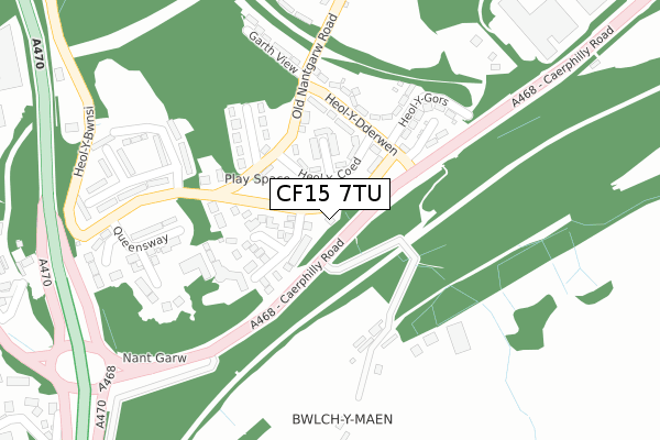 CF15 7TU map - large scale - OS Open Zoomstack (Ordnance Survey) CF15 7TU map - large scale - OS Open Zoomstack (Ordnance Survey)