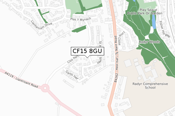 CF15 8GU map - large scale - OS Open Zoomstack (Ordnance Survey) CF15 8GU map - large scale - OS Open Zoomstack (Ordnance Survey)